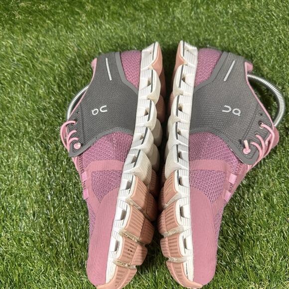 On Running Cloud Shoes Womens Size 9.5 Pink Gray Athletic CloudTec Running - Picture 10 of 12